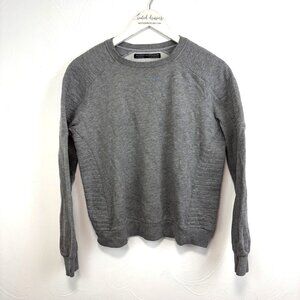 All Saints Sweatshirt Gray Pullover Long Sleeve Solid Casual Basic Womens Size 6